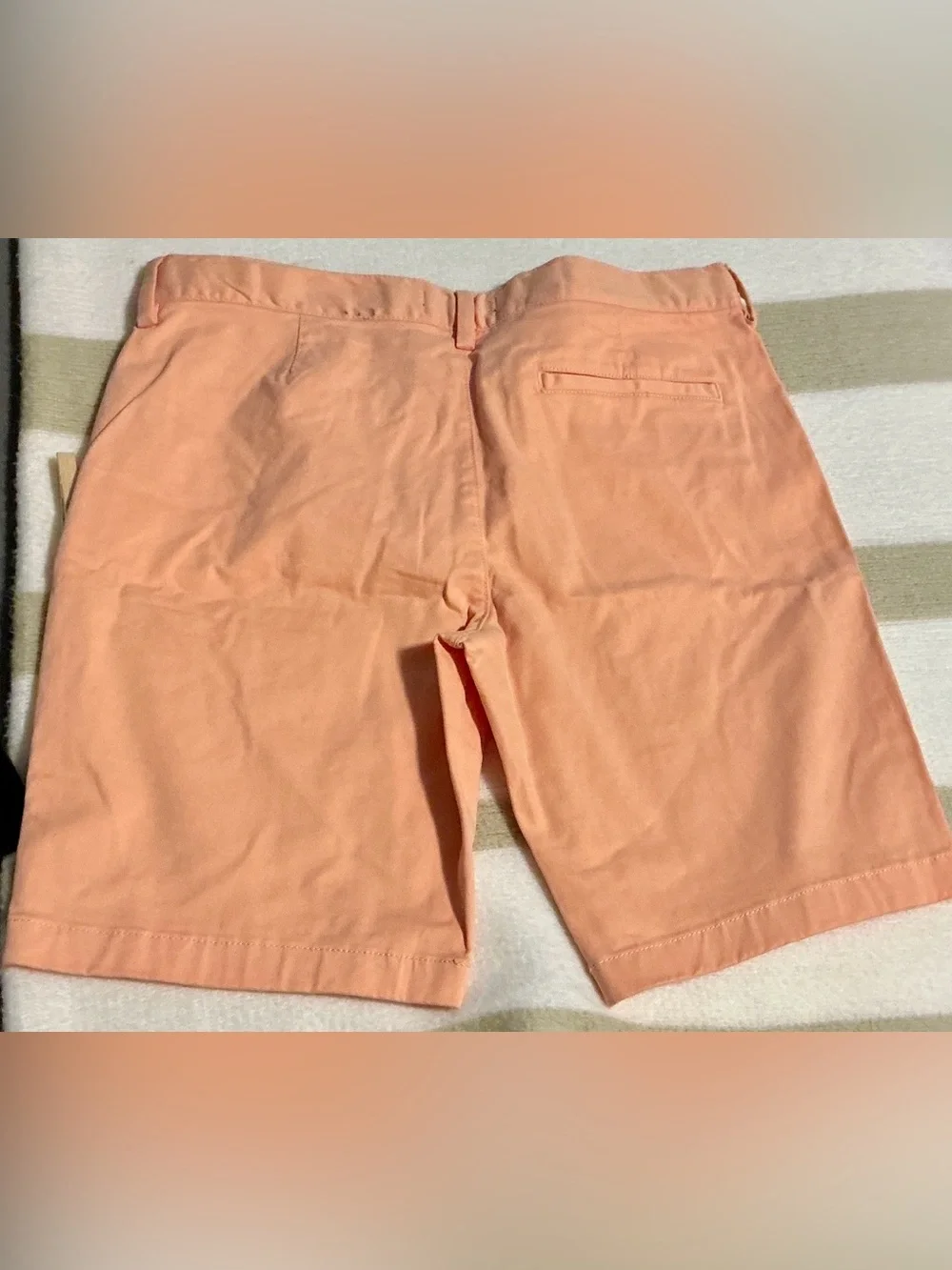 Nordstrom Peach Flat-Front Chino Shorts size 16